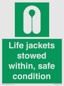 Life jackets stowed within